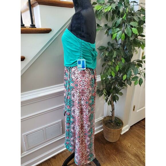 Just Be Women's Multicolor Floral Polyester Off the Shoulder Long Maxi Dress 2X - Picture 7 of 12